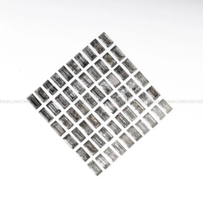 3.0 X 1.5 MM, Baguette Cut Salt And Pepper Diamond