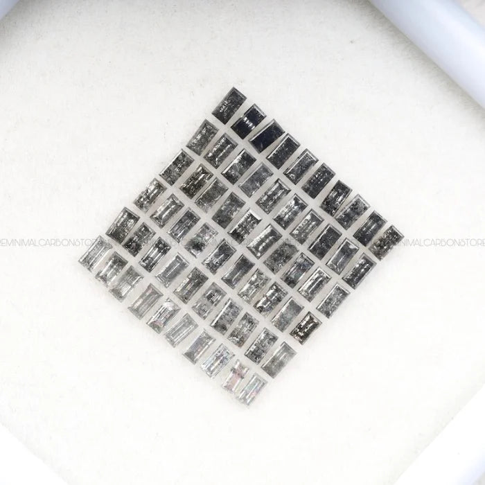 3.0 X 1.5 MM, Baguette Cut Salt And Pepper Diamond