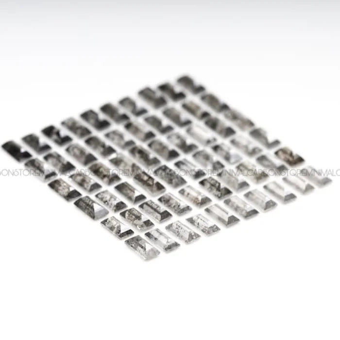 3.0 X 1.5 MM, Baguette Cut Salt And Pepper Diamond