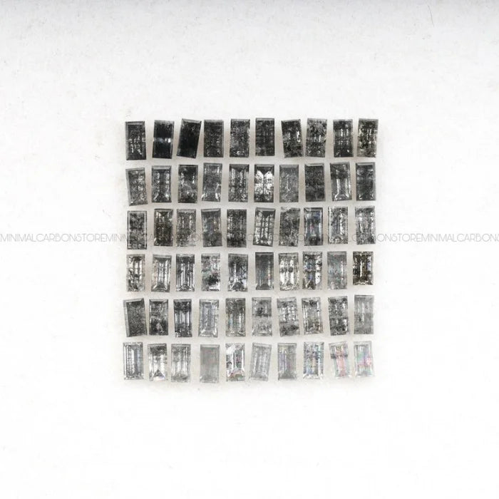 3.0 X 2.0 MM, Baguette Cut Salt And Pepper Diamond