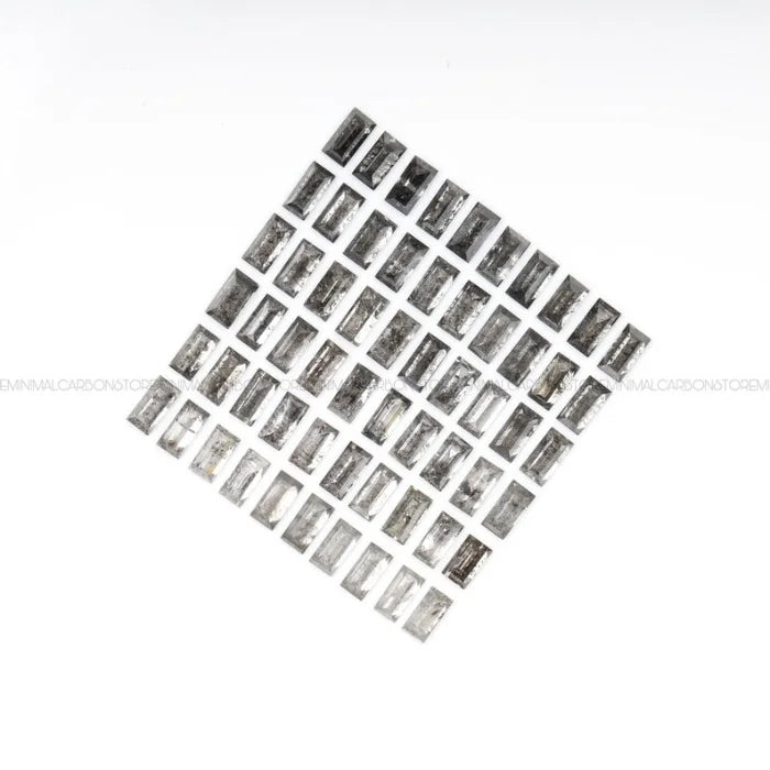 3.0 X 2.0 MM, Baguette Cut Salt And Pepper Diamond