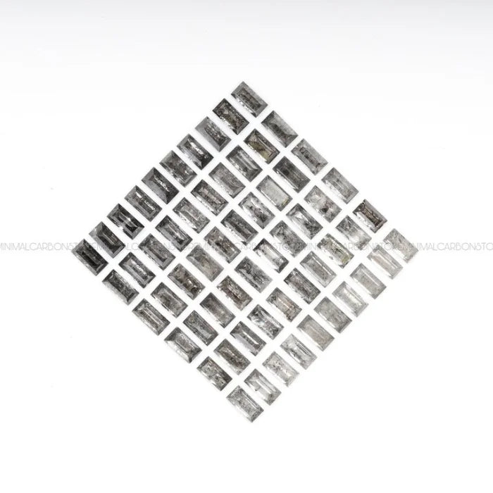 3.0 X 2.0 MM, Baguette Cut Salt And Pepper Diamond