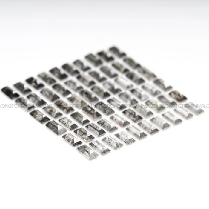 3.0 X 2.0 MM, Baguette Cut Salt And Pepper Diamond