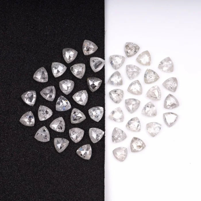 3.00 MM, Trillion Cut Salt And Pepper Diamond