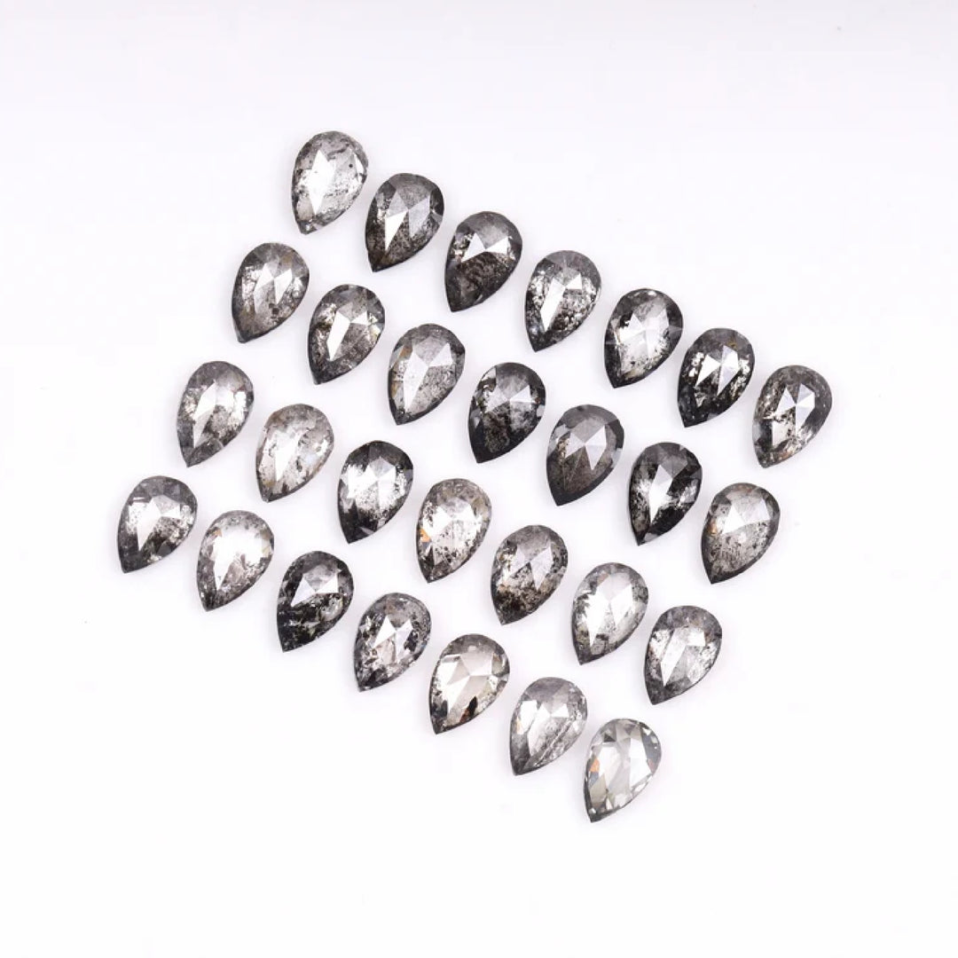 3.0 X 2.0 MM Pear Salt and Pepper Natural Loose Diamond