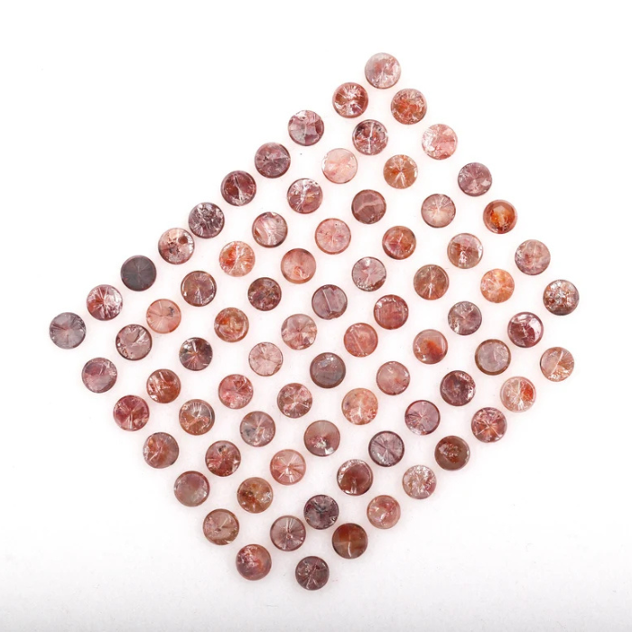 3.0 mm Round Rose Natural Enhanced Reddish Color Diamond
