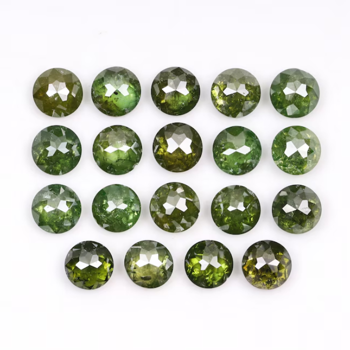 3.0 mm Round Tambuli Cut Enhanced Green Natural Diamond