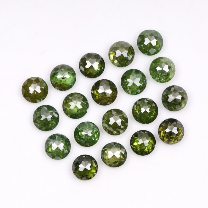 3.0 mm Round Tambuli Cut Enhanced Green Natural Diamond