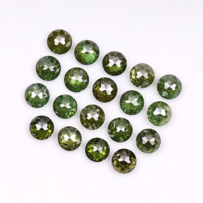 3.0 mm Round Tambuli Cut Enhanced Green Natural Diamond