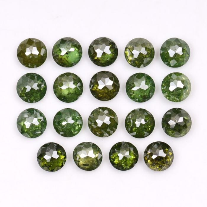 3.0 mm Round Tambuli Cut Enhanced Green Natural Diamond