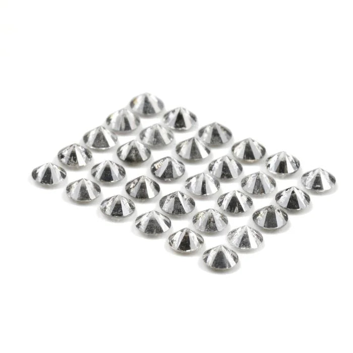3.10 MM Round Brilliant Cut Salt & Pepper Melee Diamond
