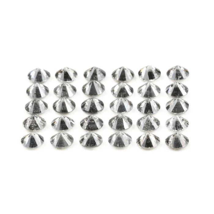 3.10 MM Round Brilliant Cut Salt & Pepper Melee Diamond