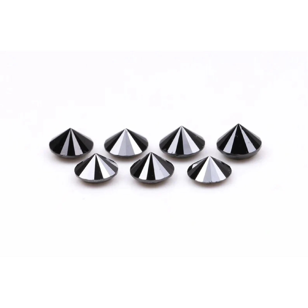 3.1 MM to 3.5 MM Enhanced Black Round Brilliant Cut Diamonds