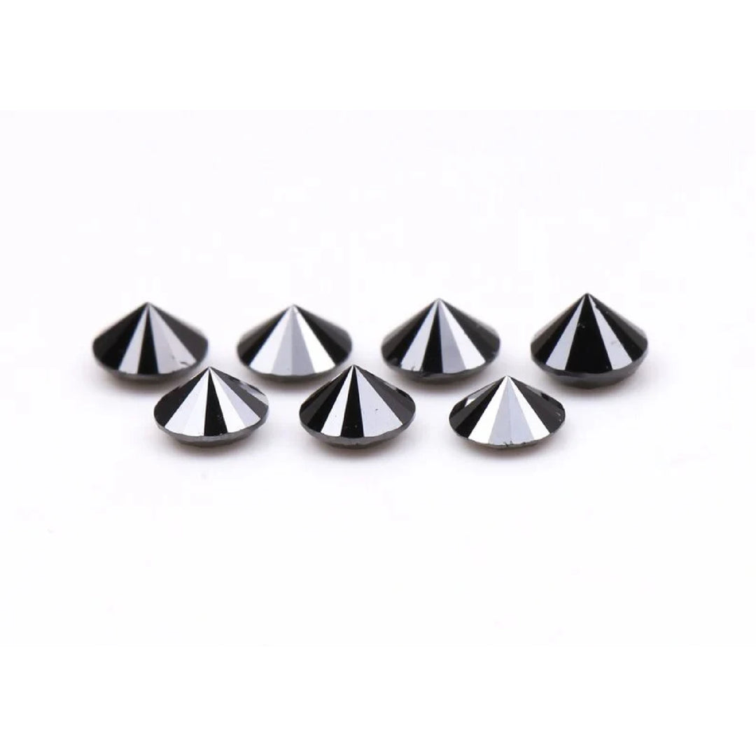 3.1 MM to 3.5 MM Enhanced Black Round Brilliant Cut Diamonds