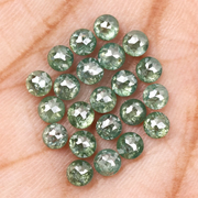 3.20 CT, 2.9 To 3.1 MM | Natural Green Diamond | Round Rose Cut Diamond | Natural Loose Earth Mined Diamond - Minimal Carbon