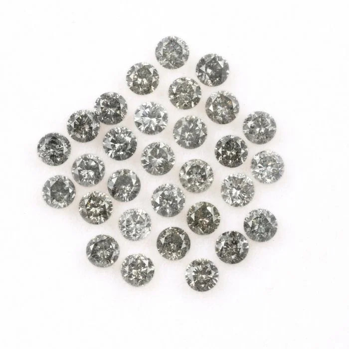 3.20 MM Round Brilliant Cut Salt & Pepper Melee Diamond
