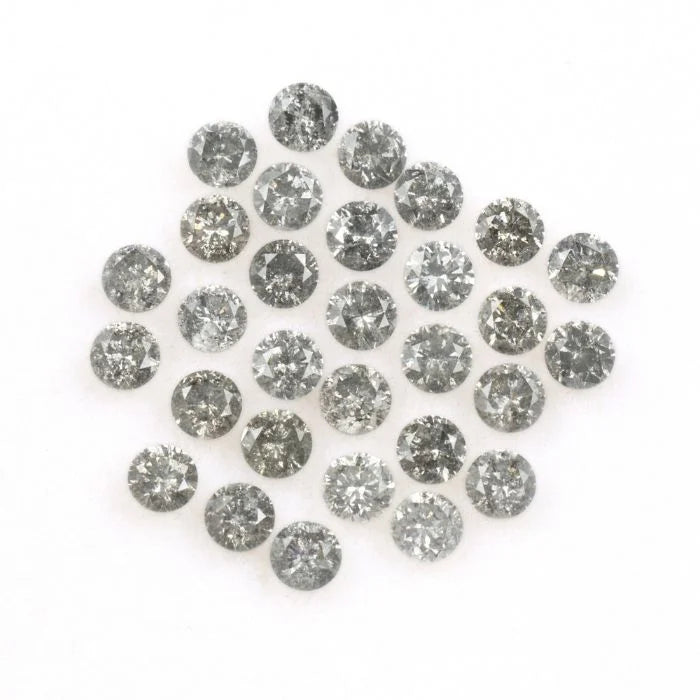 3.20 MM Round Brilliant Cut Salt & Pepper Melee Diamond