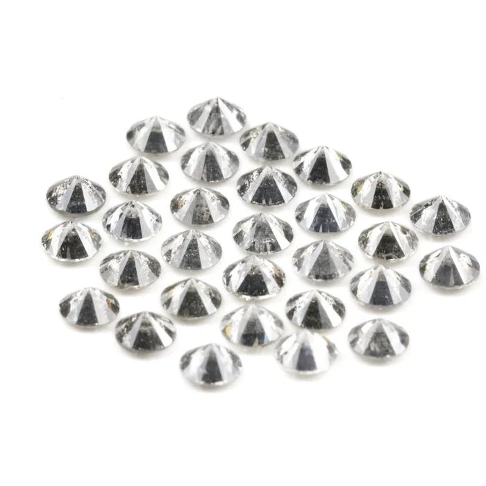 3.20 MM Round Brilliant Cut Salt & Pepper Melee Diamond