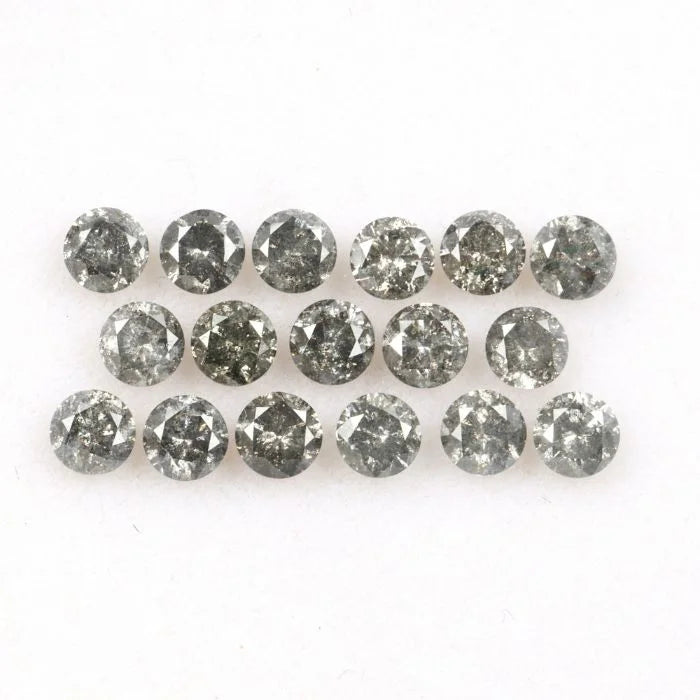 3.30 MM Round Brilliant Cut Salt & Pepper Melee Diamond