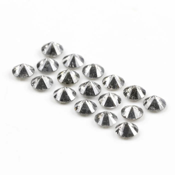 3.30 MM Round Brilliant Cut Salt & Pepper Melee Diamond