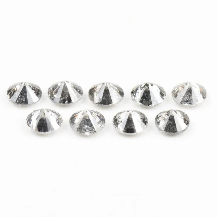 3.40 MM Round Brilliant Cut Salt & Pepper Melee Diamond