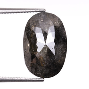 3.47 CT Salt And Pepper Oval Cut Natural Loose Diamond