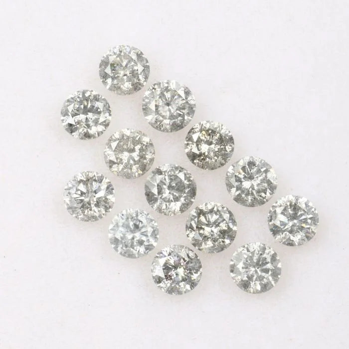 3.50 MM Round Brilliant Cut Salt & Pepper Melee Diamond