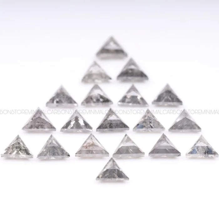 3.50 MM Triangle Cut Salt & Pepper Loose Diamond
