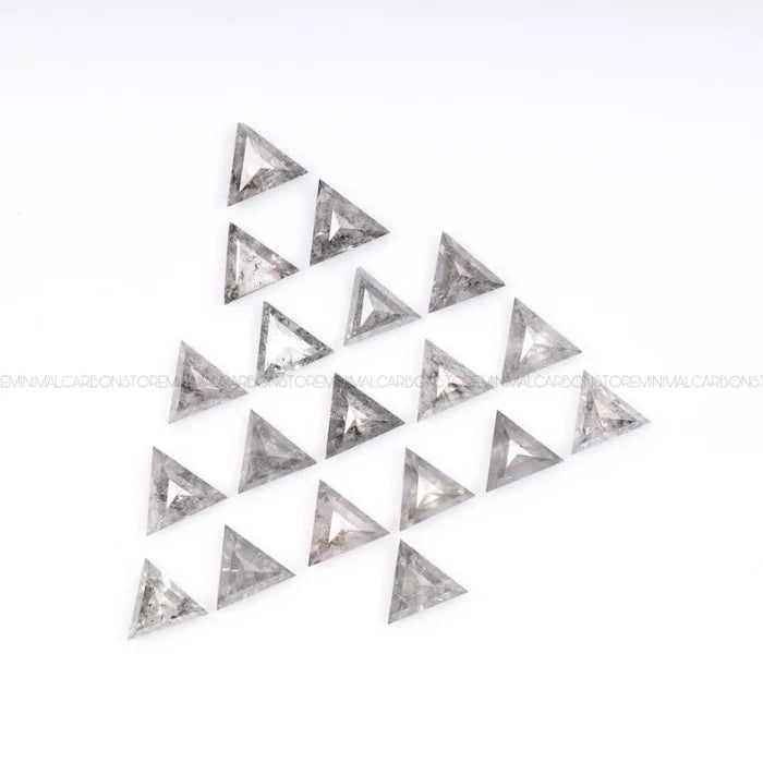 3.50 MM Triangle Cut Salt & Pepper Loose Diamond