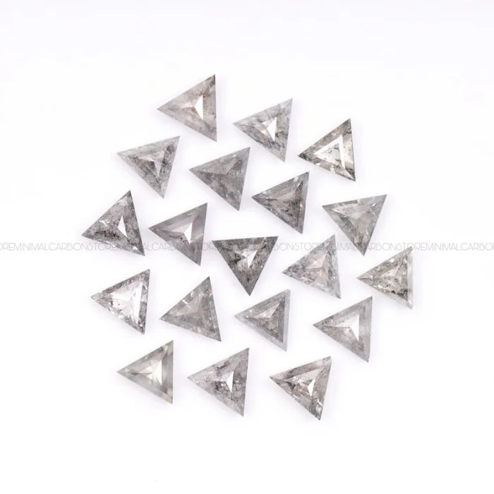 3.50 MM Triangle Cut Salt & Pepper Loose Diamond