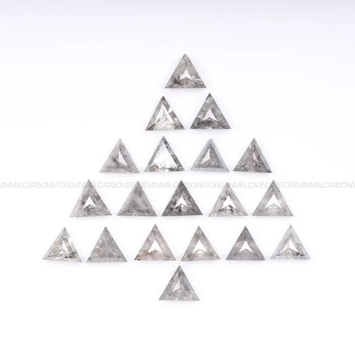 3.50 MM Triangle Cut Salt & Pepper Loose Diamond