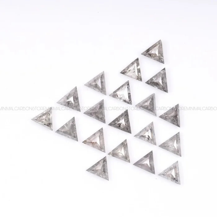 3.50 MM Triangle Cut Salt & Pepper Loose Diamond