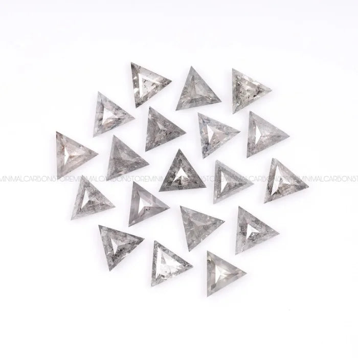3.50 MM Triangle Cut Salt & Pepper Loose Diamond