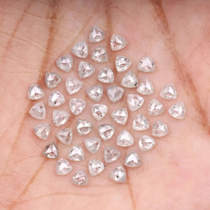 3.50 MM, Trillion Cut Salt And Pepper Diamond