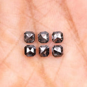 3.50 X 2.60 MM, Emerald Cut Salt And Pepper Diamond