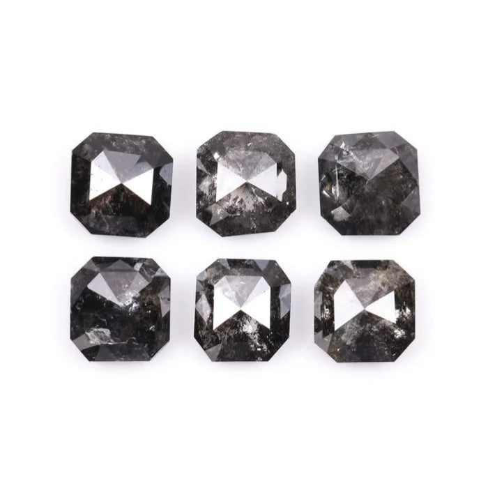 3.50 X 2.60 MM, Emerald Cut Salt And Pepper Diamond