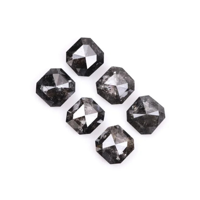 3.50 X 2.60 MM, Emerald Cut Salt And Pepper Diamond