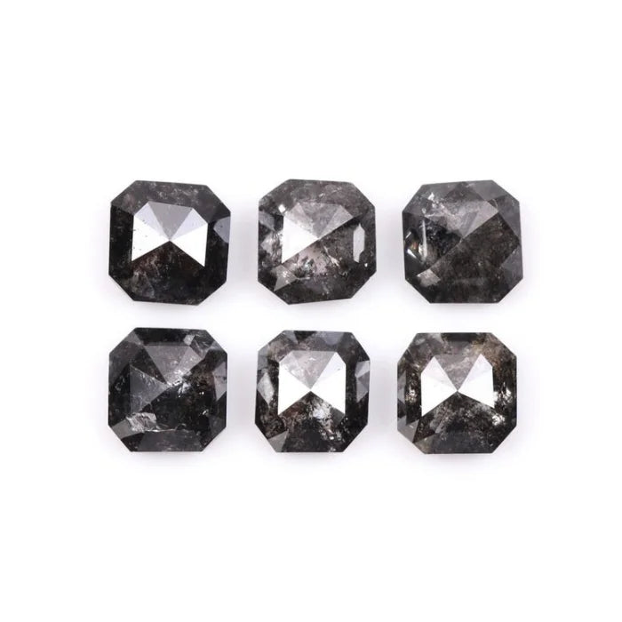 3.50 X 2.60 MM, Emerald Cut Salt And Pepper Diamond