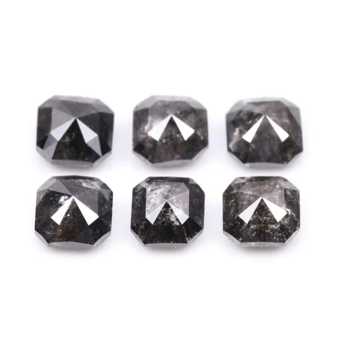 3.50 X 2.60 MM, Emerald Cut Salt And Pepper Diamond
