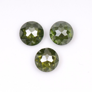 3.5 mm Round Tambuli Cut Enhanced Green Natural Diamond