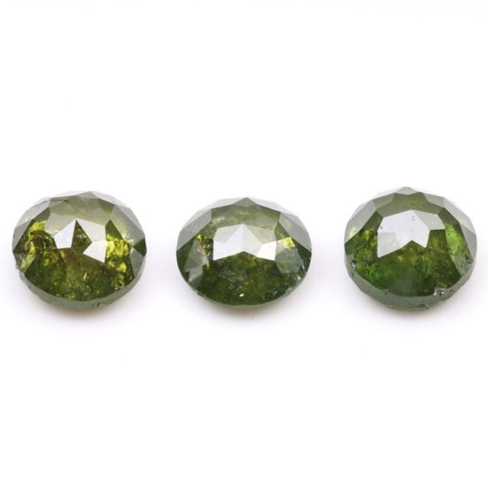 3.5 mm Round Tambuli Cut Enhanced Green Natural Diamond