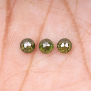 3.5 mm Round Tambuli Cut Enhanced Green Natural Diamond
