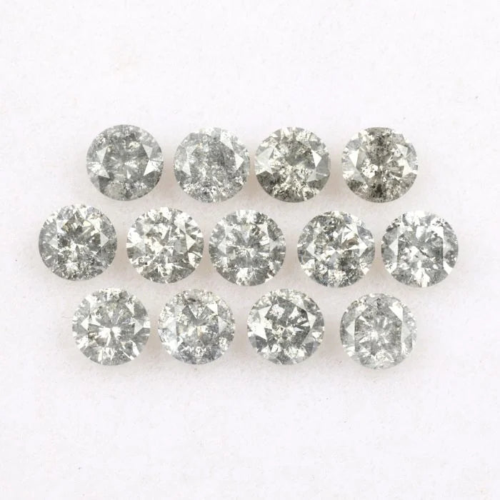 3.60 MM Round Brilliant Cut Salt & Pepper Melee Diamond