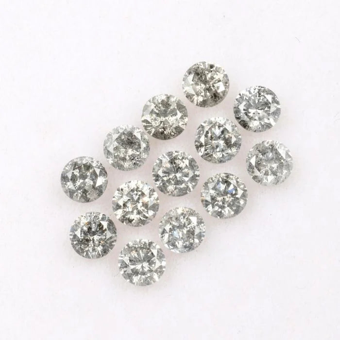 3.60 MM Round Brilliant Cut Salt & Pepper Melee Diamond