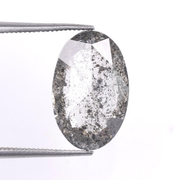 3.62 CT Oval Cut Loose Natural Salt And Pepper Diamond
