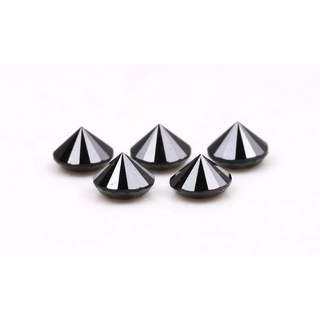 3.6 MM to 4.0 MM Enhanced Black Round Brilliant Cut Diamonds