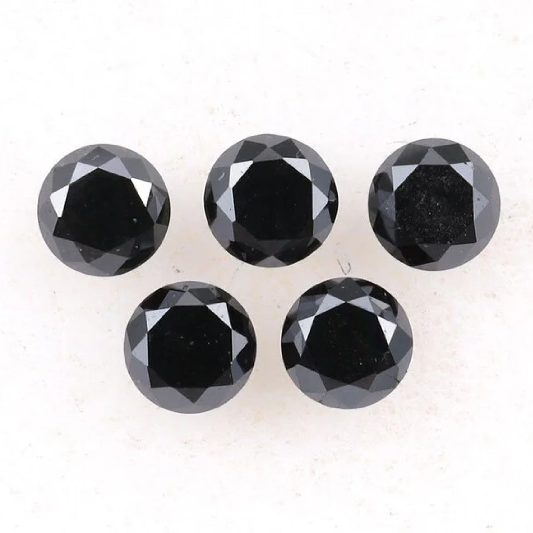 3.6 MM to 4.0 MM Enhanced Black Round Brilliant Cut Diamonds