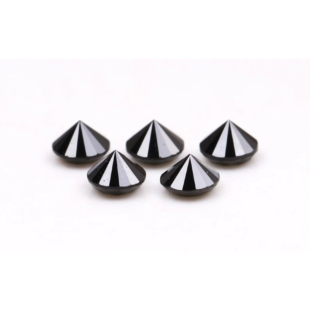 3.6 MM to 4.0 MM Enhanced Black Round Brilliant Cut Diamonds
