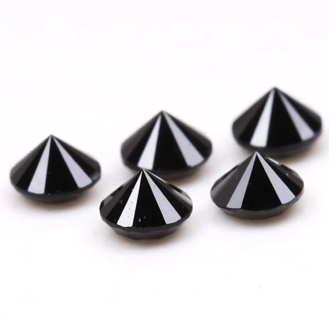 3.6 MM to 4.0 MM Enhanced Black Round Brilliant Cut Diamonds