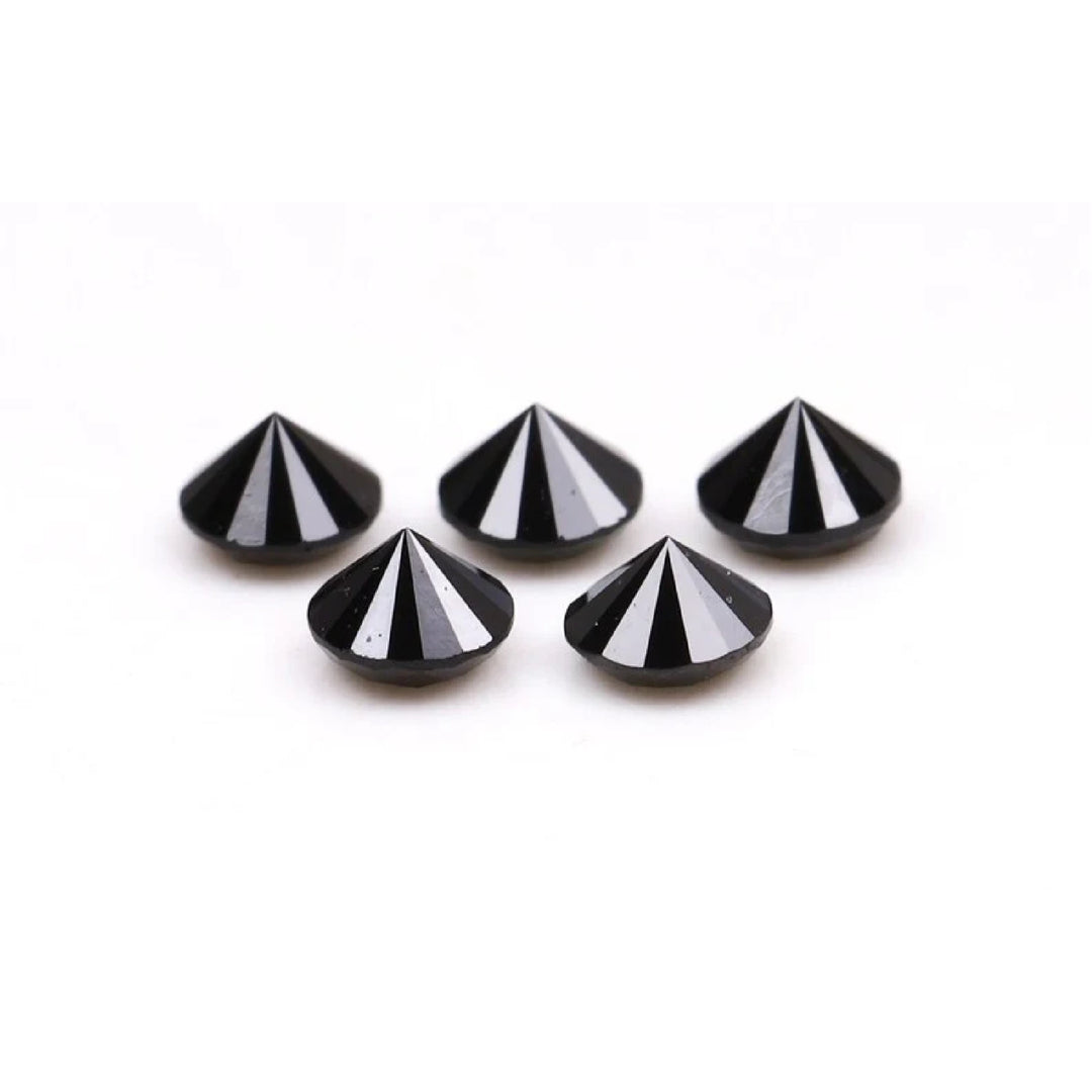 3.6 MM to 4.0 MM Enhanced Black Round Brilliant Cut Diamonds